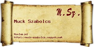 Muck Szabolcs névjegykártya