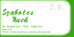 szabolcs muck business card